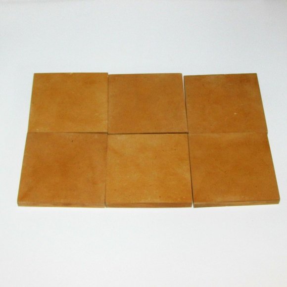 New Drink Coasters & Caddy Set of 6 Wood Crushed Gemstones - Picture 3 of 6